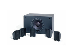 HKTS 1 - Black - 5.1 Home Theater Speaker System (4 Satellites, 1 Center, and a Passive Subwoofer) (CEN TS1,SAT TS1,SUB TS1) - Hero